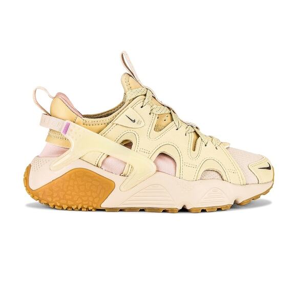 Nike Air Huarache Craft Sneaker in Sanddrift, Team Gold, Pink Oxford, & Earth - Picture 1 of 9